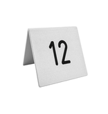 Tafelnummer Elisto van zilverkleurig aluminium 60x50mm met gravering - per 1 stuk