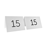 CombiCraft Tafelnummer van polystyreen rechthoek groot horizontaal in het wit - per 1 stuk