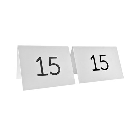 CombiCraft Tafelnummer van polystyreen rechthoek groot horizontaal in het wit - per 1 stuk
