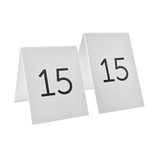 CombiCraft Tafelnummer van polystyreen rechthoek groot verticaal in het wit - per 1 stuk