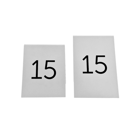 CombiCraft Tafelnummer van polystyreen rechthoek groot verticaal in het wit - per 1 stuk