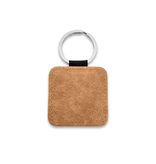 Blanco leren sleutelhanger vierkant 50x50mm - per 1 stuk