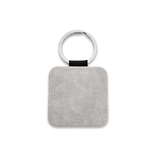 Blanco leren sleutelhanger vierkant 50x50mm - per 1 stuk