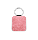 Blanco leren sleutelhanger vierkant 50x50mm - per 1 stuk