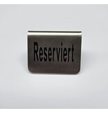 Tafelbord RVS met Duitse gravering 'Reserviert' 53x40 mm