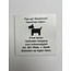 CombiCraft Restpartij bordje verboden toegang voor onbevoegden met afbeelding van hond gemaakt van CombiPaneel 100x100 mm - per 1 stuk