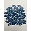 CombiCraft Restpartij: Nummerplaatjes kunststof liggend ovaal blauw 1,6mm dik met 2 gaatjes en gravering van 1 t/m 50 - 1 set