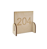 Tafelnummer Carnet in houtlook van 60x60x3mm - per 1 stuk