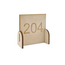 Tafelnummer Carnet in houtlook van 60x60x3mm - per 1 stuk