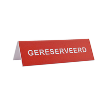 Gereserveerd bordje polystyreen rood