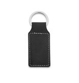 Blanco leren sleutelhanger rechthoek 33x70mm - per 1 stuk