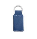 Blanco leren sleutelhanger rechthoek 33x70mm - per 1 stuk