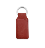 Blanco leren sleutelhanger rechthoek 33x70mm - per 1 stuk