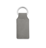 Blanco leren sleutelhanger rechthoek 33x70mm - per 1 stuk