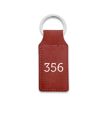 Leren sleutellabel met nummer rechthoek 33x70mm - per 1 stuk