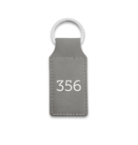 Leren sleutellabel met nummer rechthoek 33x70mm - per 1 stuk