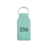 Leren sleutellabel met nummer rechthoek 33x70mm - per 1 stuk