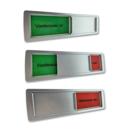 Personaliseerbaar Kunststof Schuifbordje 178x50mm met 3M Tape - Ontwerp Jouw Unieke Bordje