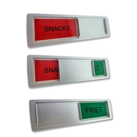 Personaliseerbaar Kunststof Schuifbordje 178x50mm met 3M Tape - Ontwerp Jouw Unieke Bordje