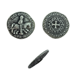 CombiCraft Replica Middeleeuwse Munt zilverkleurig, een in brons gegoten munt, ca. Ø24 mm doorsnede - 100 stuks