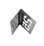Tafelnummer van RVS in zilver met uitgesneden nummers 75x56x1mm - per 1 stuk