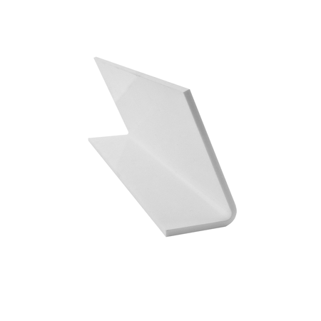 Blanco bureau naambordje Kelby van plexiglas - per 1 stuk