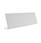 Blanco bureau naambordje Kelby van plexiglas - per 1 stuk