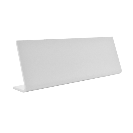 Blanco bureau naambordje Kelby van plexiglas - per 1 stuk