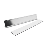 CombiCraft Bureau naambordje Rilo zilverkleurig aluminium met gegraveerde naamstrook 178x30mm - per 1 stuk