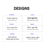 Bureau naambordje Percy wit met functietitel van polystyreen - per 1 stuk