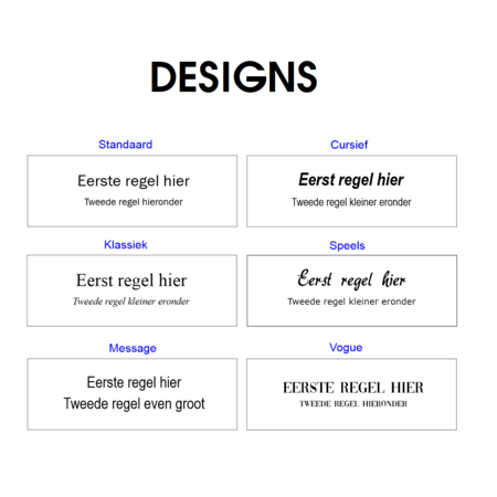 Bureau naambordje Percy wit met functietitel van polystyreen - per 1 stuk