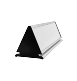 Bureau naambordje Prestige aluminium met papierinleg in zilverkleurig 245x77mm - per 1 stuk