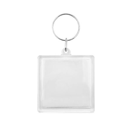 Plexiglas sleutelhanger blanco vierkant 50x50mm - per 1 stuk