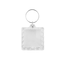 Plexiglas sleutelhanger blanco vierkant geribbeld 39x39mm - per 1 stuk