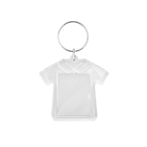 Blanco plexiglas sleutelhanger T-shirt