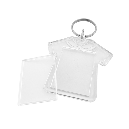 CombiCraft Plexiglas sleutelhanger blanco T-shirt 55x52mm - per 1 stuk