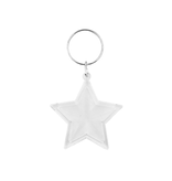 Plexiglas sleutelhanger blanco ster 50x41mm - per 1 stuk