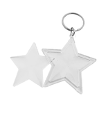 Plexiglas sleutelhanger blanco ster 50x41mm - per 1 stuk