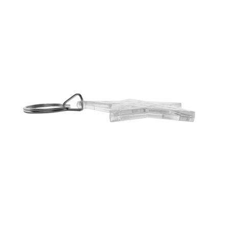 CombiCraft Plexiglas sleutelhanger blanco ster 50x41mm - per 1 stuk