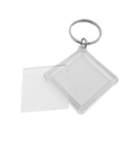 CombiCraft Plexiglas sleutelhanger blanco ruit klein 48x48mm - per 1 stuk