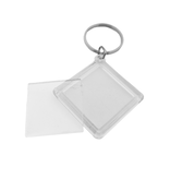 Plexiglas sleutelhanger blanco ruit klein 48x48mm - per 1 stuk