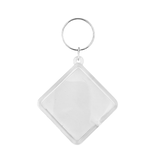 Plexiglas sleutelhanger blanco ruit groot 58x58mm - per 1 stuk
