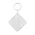 Blanco plexiglas sleutelhanger ruit groot