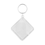 Plexiglas sleutelhanger blanco ruit groot 58x58mm - per 1 stuk