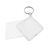 Plexiglas sleutelhanger blanco ruit groot 58x58mm - per 1 stuk