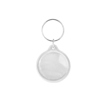 Blanco plexiglas sleutelhanger rond