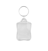 CombiCraft Plexiglas sleutelhanger blanco rechthoek retro 32x43mm - per 1 stuk