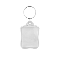 Blanco plexiglas sleutelhanger rechthoek retro