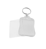 Plexiglas sleutelhanger blanco rechthoek retro 32x43mm - per 1 stuk
