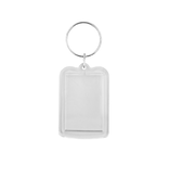 Plexiglas sleutelhanger blanco rechthoek middel 33x42mm - per 1 stuk